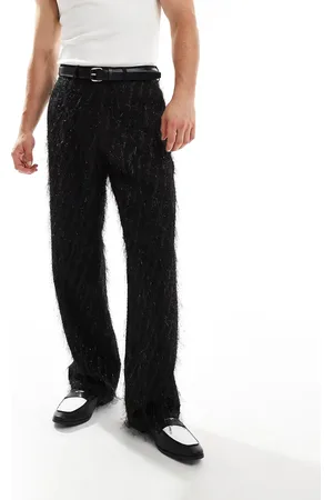 ASOS Elegante bukser med vide ben og frynsedetaljer i