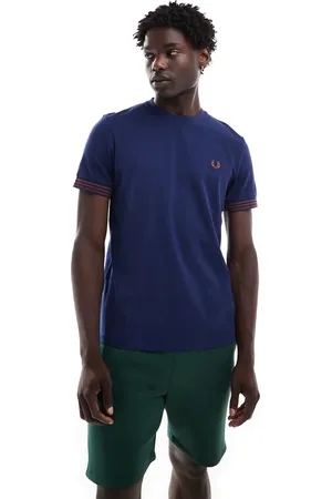 Fred Perry T-shirt med kontrasterende ærmekanter