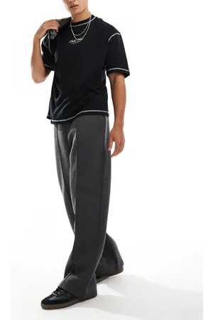 ASOS Grå joggingbukser med lige ben i scuba-stof