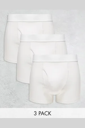 Weekday Jonny - Pakke med 3 par hvide boksershorts