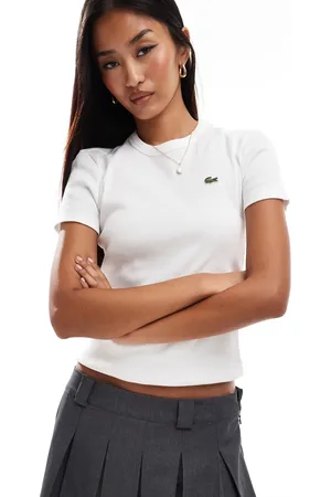 Lacoste Figursyet T-shirt med logo i