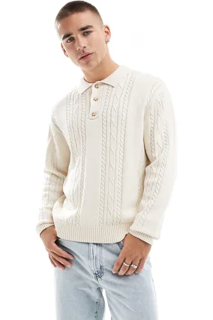 Cotton On Cotton On - Cremehvid og strikket rubinoverdel