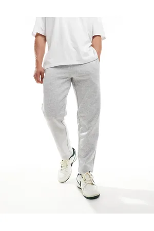 Only & Sons Gråmelerede sweat-joggingbukser med lige pasform-Hvid