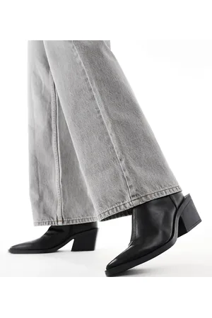 ASOS Wide Fit - Refresh - Sorte western-sokkestøvler