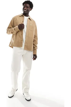 Fred Perry Mørk overskjorte i twill-Neutral