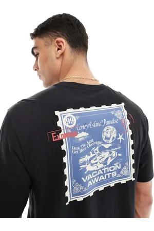 Coney Island Picnic T-shirt i vask med frimærkegrafik
