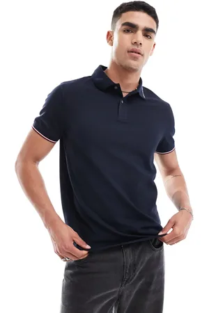 Tommy Hilfiger Marineblå poloskjorte med kontrastkanter