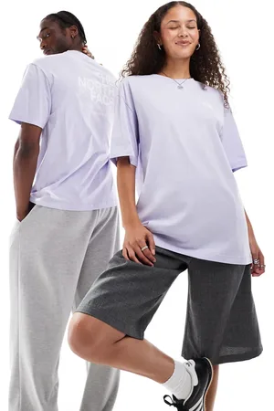 The North Face Mountain Sketch - Lilla oversized T-shirt med rygprint