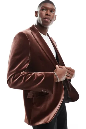 ASOS Blazer i velour i slim fit