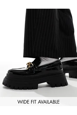 ASOS Chunky loafers med guldfarvet kæde i