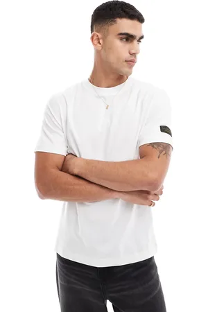Barbour Hvid T-shirt med skitseret logoprint