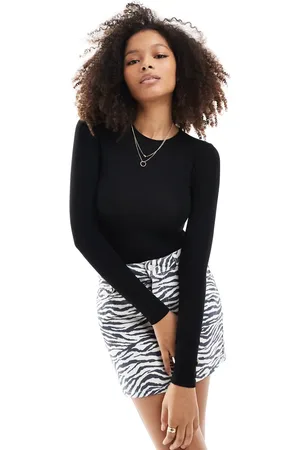 Miss Selfridge Bodystocking med rund hals og lange ærmer