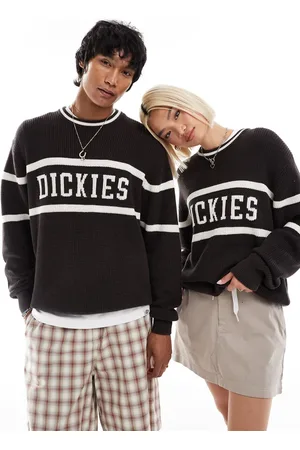 Dickies Melvern - Mørkebrun sweater med råhvide detaljer - Kun hos ASOS