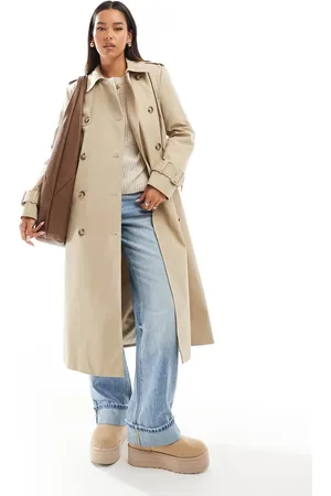 MANGO Premium - longline-trenchcoat-Neutral