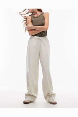 Topshop Beige bukser med bindetalje-Neutral