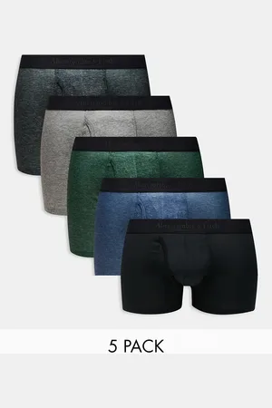 Abercrombie & Fitch Pakke med 5 par boksershortsmed logo-taljebånd i forskellige, melerede farver-Multifarvet