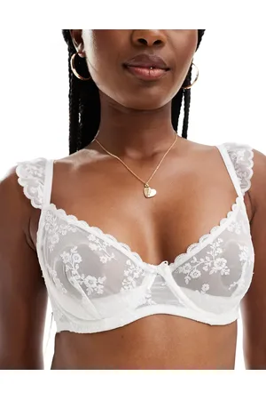 Cotton On Cotton On - Layla - Hvid demi-bh med kontur og blonder