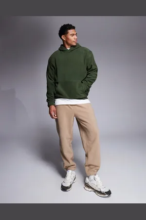 ASOS Tapered sorte joggingbukser i fleece-Brun
