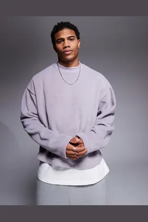 ASOS Grå ekstremt oversized sweatshirt i polar-fleece