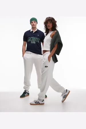 Lacoste Hvide sweatpants med logo