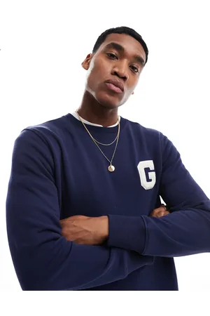 GANT Marineblå sweatshirt med college-logo