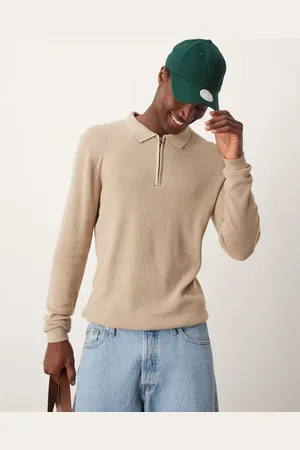 New Look Polotrøje med lange ærmer og 1/4-lynlås-Neutral