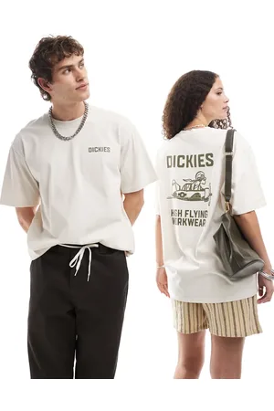 Dickies Offwhite T-shirt med grafisk fly-print på ryggen