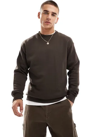 JACK & JONES Brun og oversized sweatshirt med rund hals