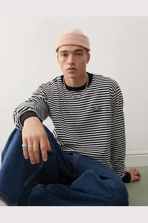 Obey T-shirt med fast logo med øjegrafik og striber