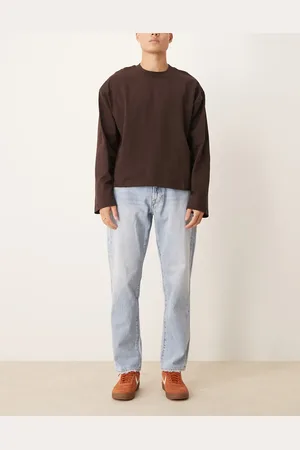 Abercrombie & Fitch Løstsiddende og blå jeans i vintage-vask med lidt slidt finish
