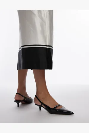 MANGO Sorte sandaler med slingback-rem, spænde foran og hæl