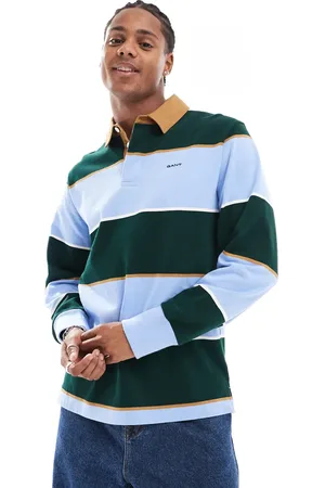 GANT 75th Anniversary Capsule - Rugby-sweatshirt med logo og blå striber