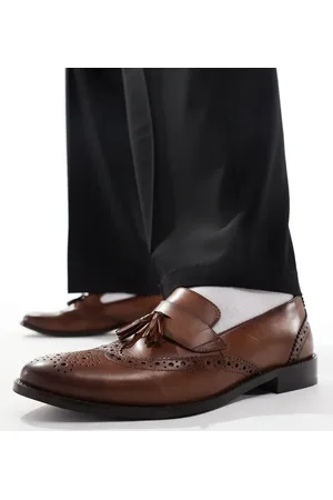 ASOS Brogue-loafers i lysebrun læder med kvast