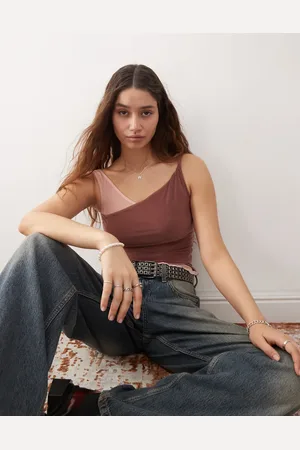 Reclaimed Og lilla oneshoulder-top med snoet detalje og rynker