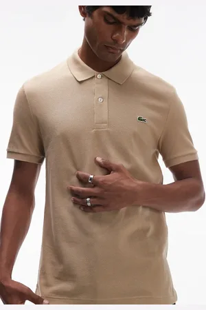 Lacoste Polotrøje med logo i pique i slim fit-Neutral