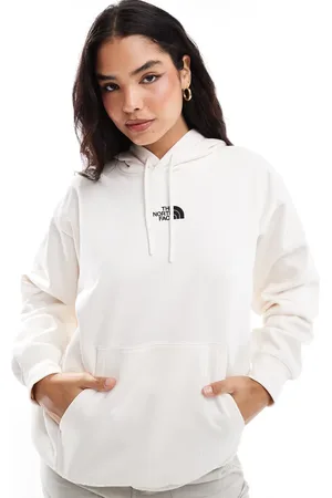 The North Face Essential - Råhvid oversized hættetrøje med logo