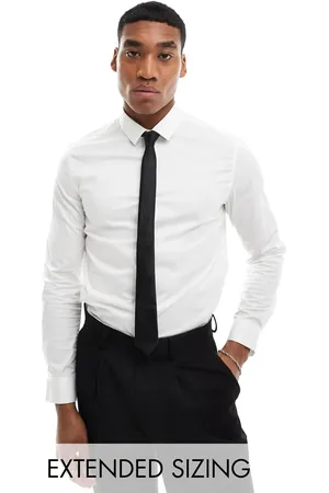 ASOS Elegant Slim Fit poplin-skjorte i strygelet stof