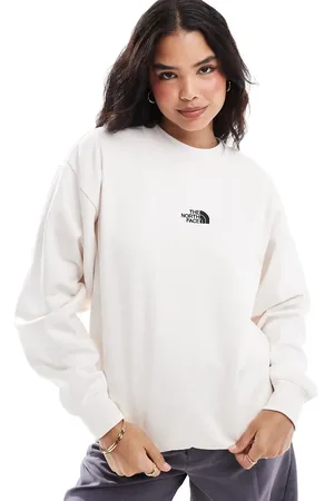The North Face Essential - Oversized sweatshirt med logo i råhvid