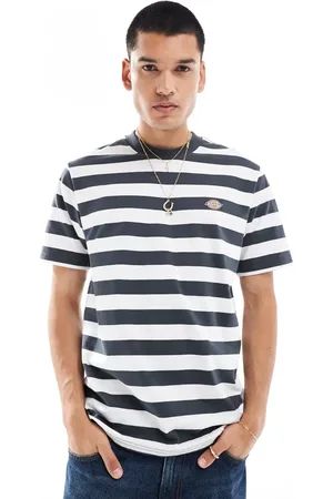 Dickies River Grove - T-shirt med mørkegrå og hvide striber - Kun hos ASOS