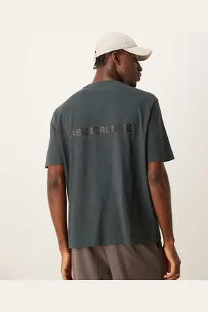 Abercrombie & Fitch Oversized T-shirt med centralt logo og logo på ryggen i vintagestil