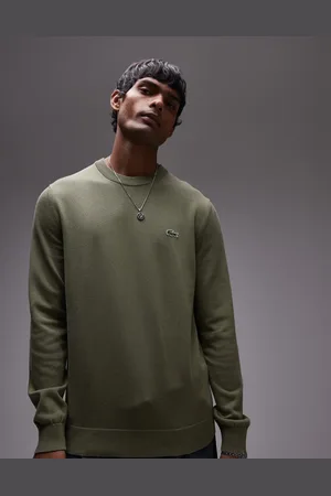 Lacoste Kakigrøn strikket trøje