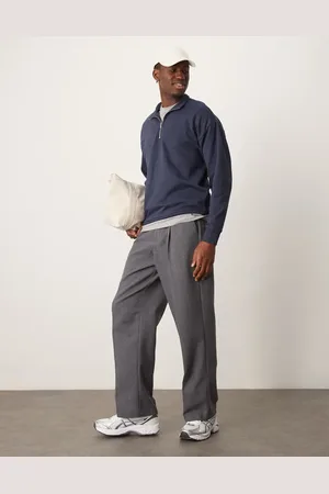 New Look Sort sweatshirt med ståkrave med 1/4 lynlås