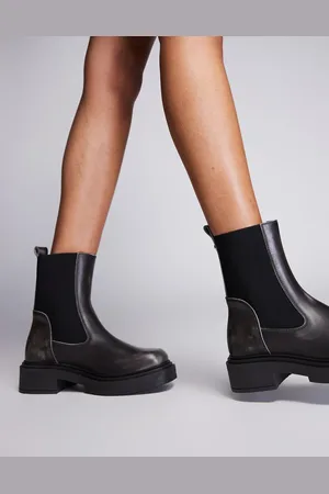 Steve Madden Churro - Mørkegrå Chelsea-ankelstøvler i læder