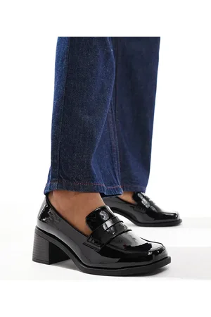 ASOS Stanford - Elegante loafers med mellemhøj hæl i sort