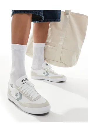 Converse Net Star Classic - Grå og hvide sneakers i kanvas
