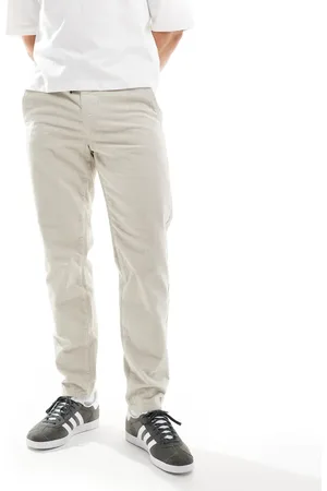 Only & Sons Tapered og cremehvide fløjlsbukser