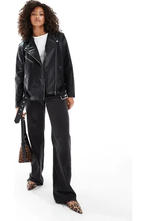 VERO MODA Oversized bikerjakke i imiteret læder
