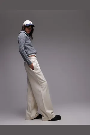 Lacoste Cremehvide sweatpants med brede ben