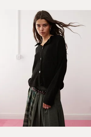 Reclaimed Cardigan med firkantet pasform