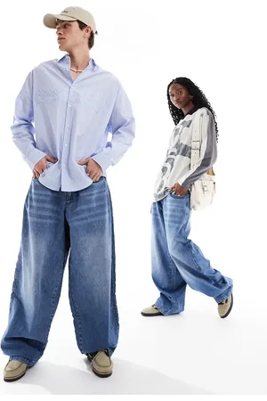 COLLUSION X004 - Unisex - Jeans med ballon-ben i mellemvask
